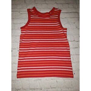 Nwt Cat & Jack Toddler Size 2T Red, White, Orange Stripe Tank Top